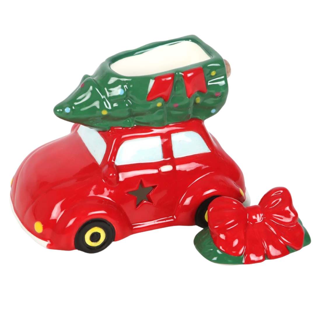 Car with Christmas Tree Wax Burner - Scentsational Home