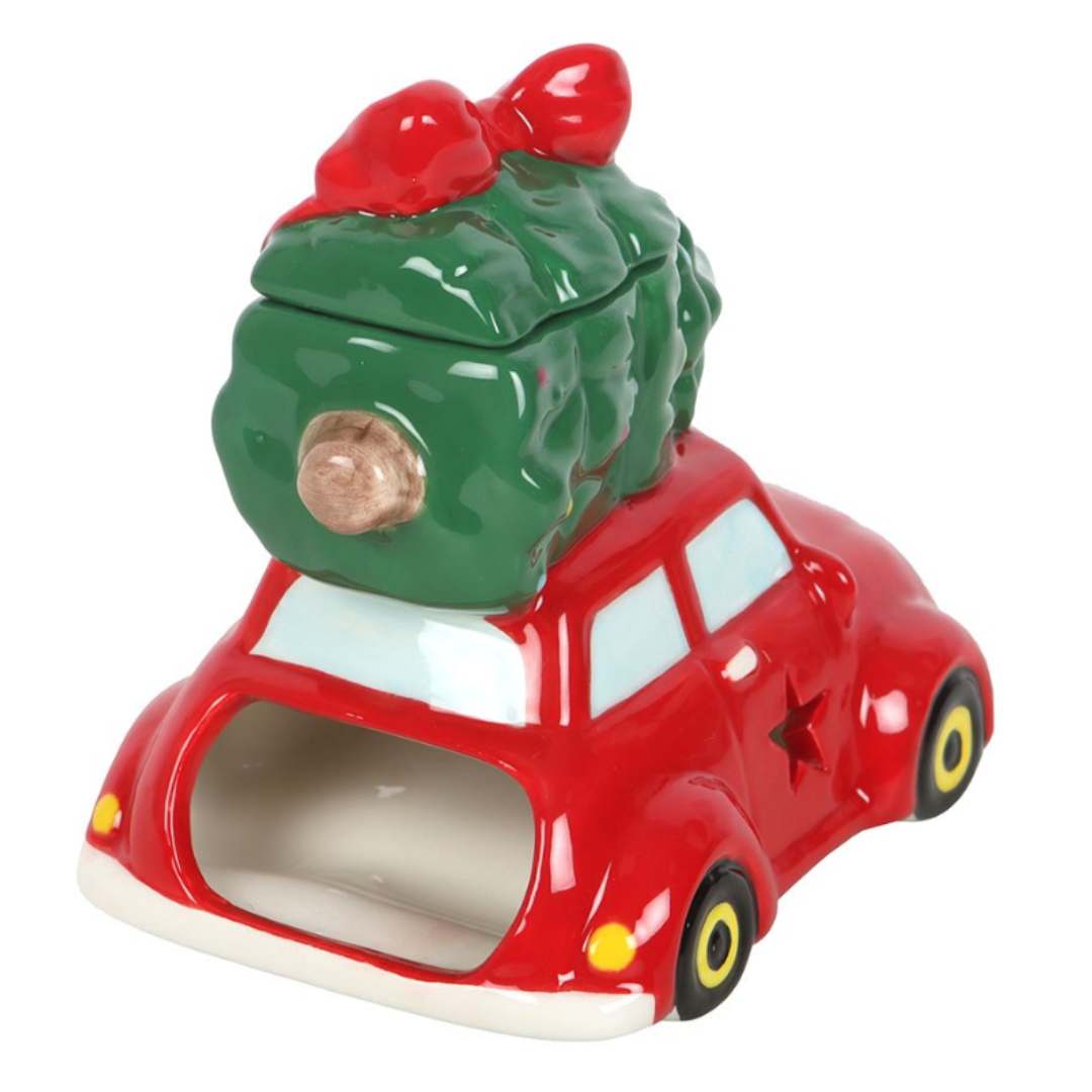 Car with Christmas Tree Wax Burner - Scentsational Home