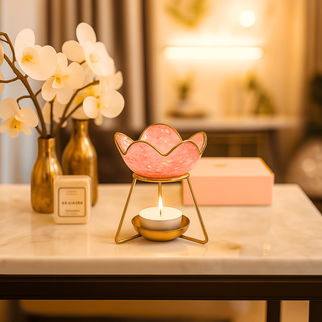Pink Petal Glass Wax Melt Burner - Scentsational Home