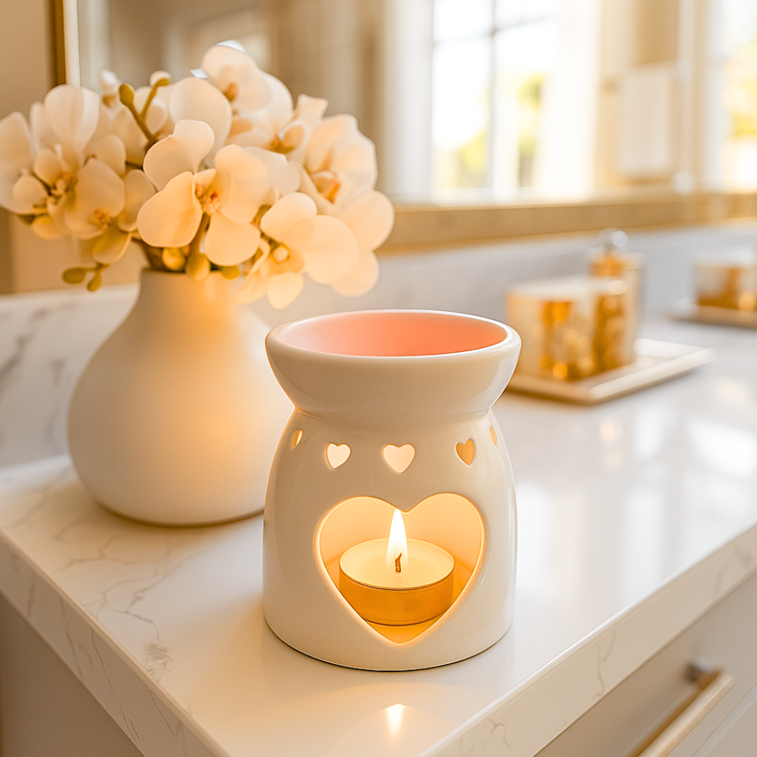 Ceramic Heart Tealight Wax Melt Burner