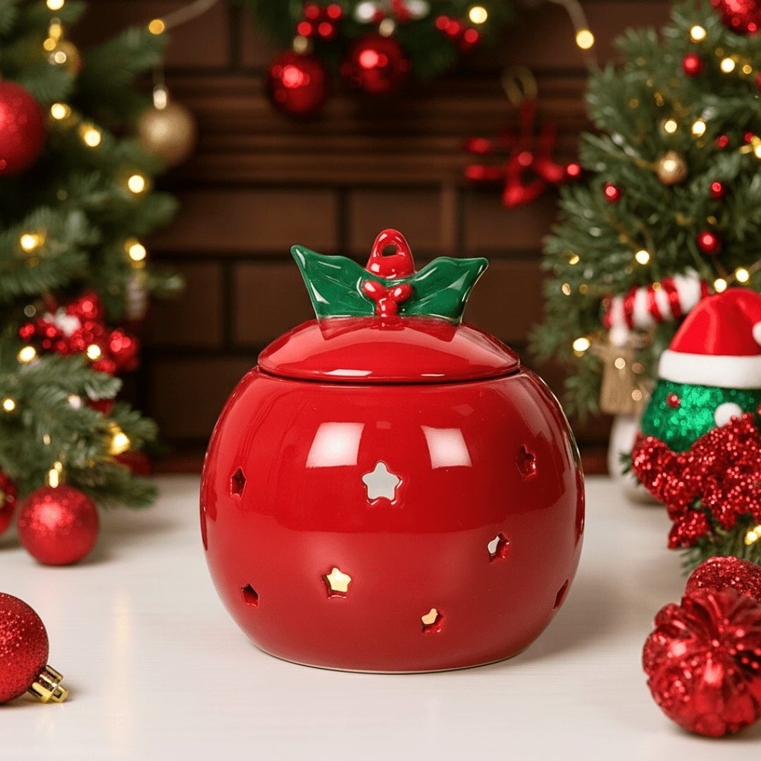 Red Bauble Wax Burner - Scentsational Home