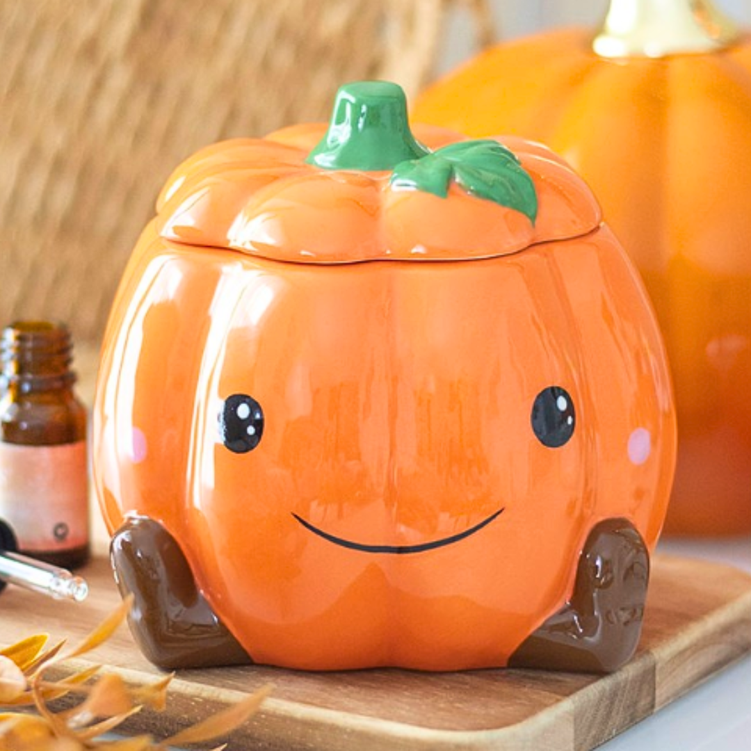 Cute Smiling Pumpkin Wax Melt Burner