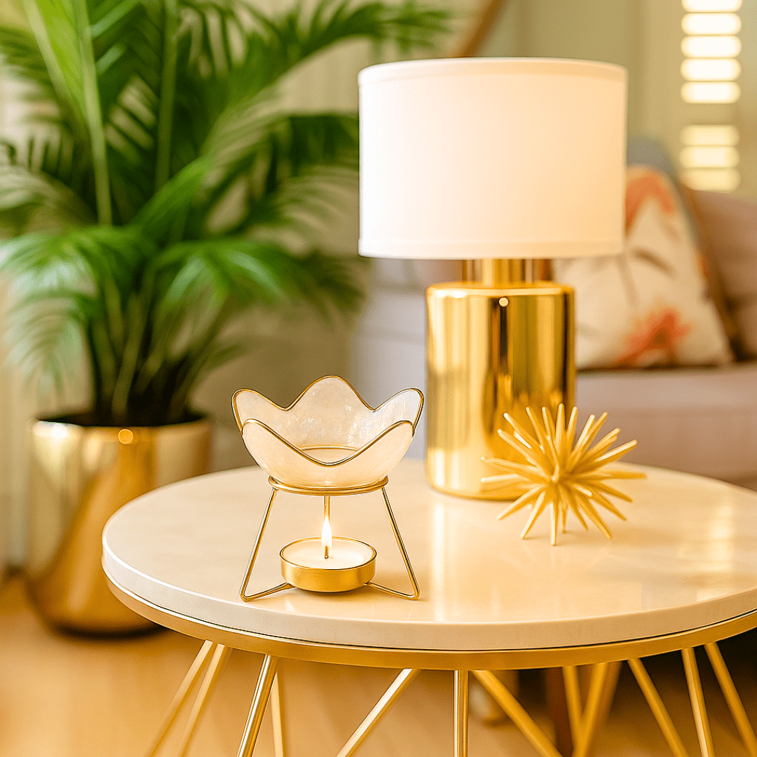 White Petal Glass Wax Melt Burner - Scentsational Home