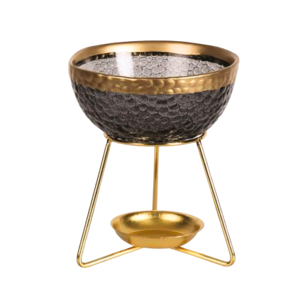 Black Bowl Glass Wax Melt Burner