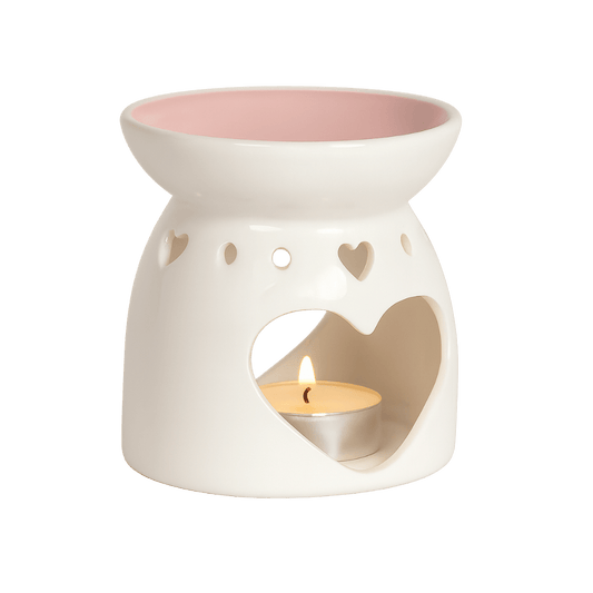 Ceramic Heart Tealight Wax Melt Burner - Scentsational Home