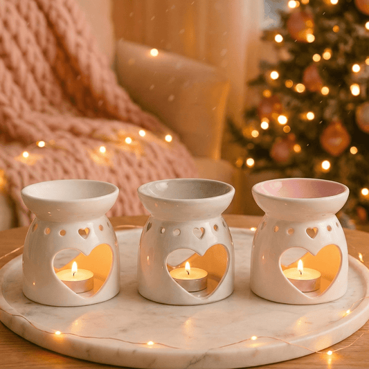 Ceramic Heart Tealight Wax Melt Burner - Scentsational Home