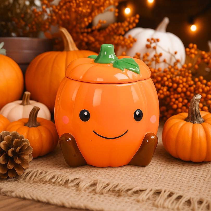 Cute Smiling Pumpkin Wax Melt Burner - Scentsational Home