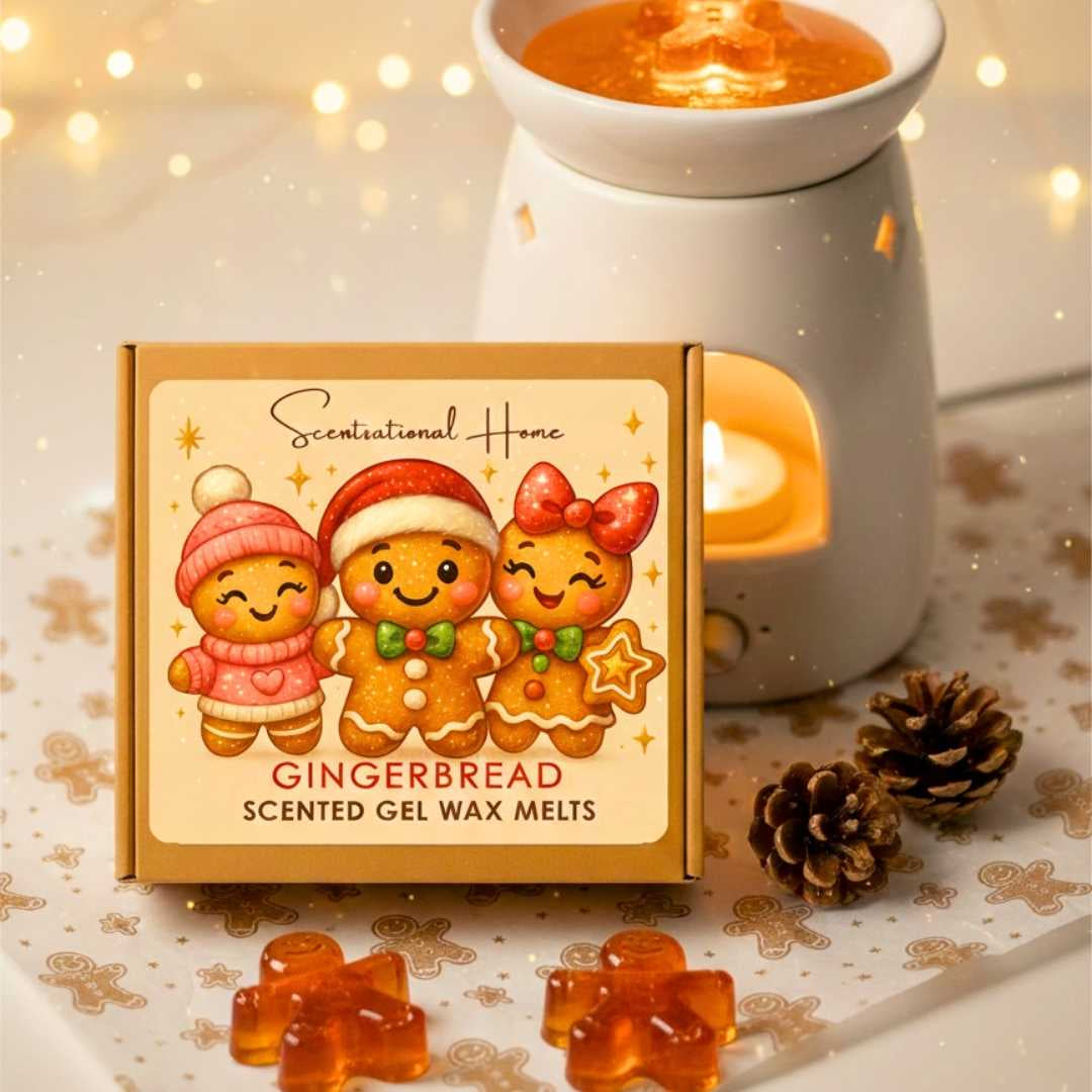 Gingerbread Gel Wax Melts with Gingerbread House Wax Warmer Set