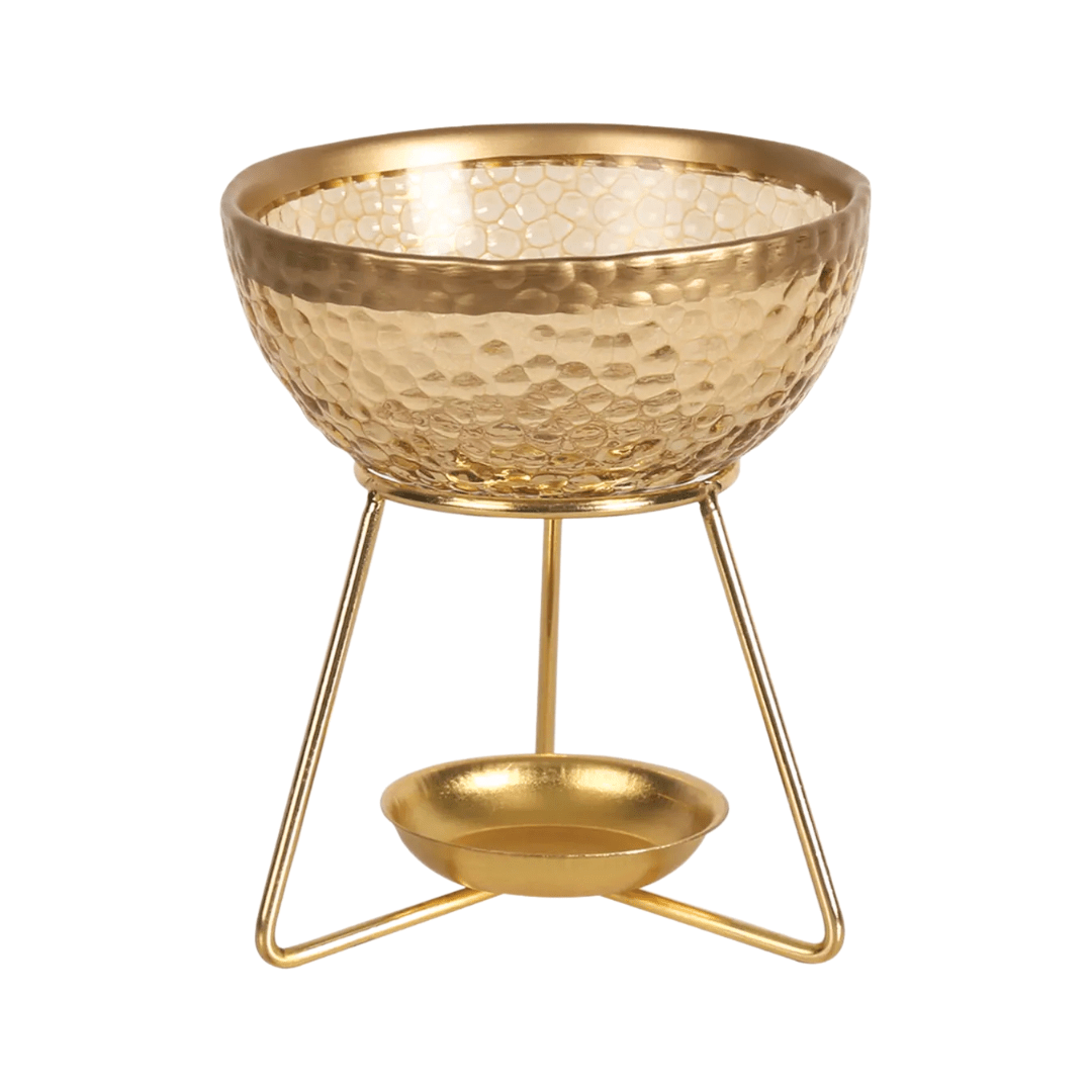 Gold Bowl Glass Wax Melt Burner - Scentsational Home