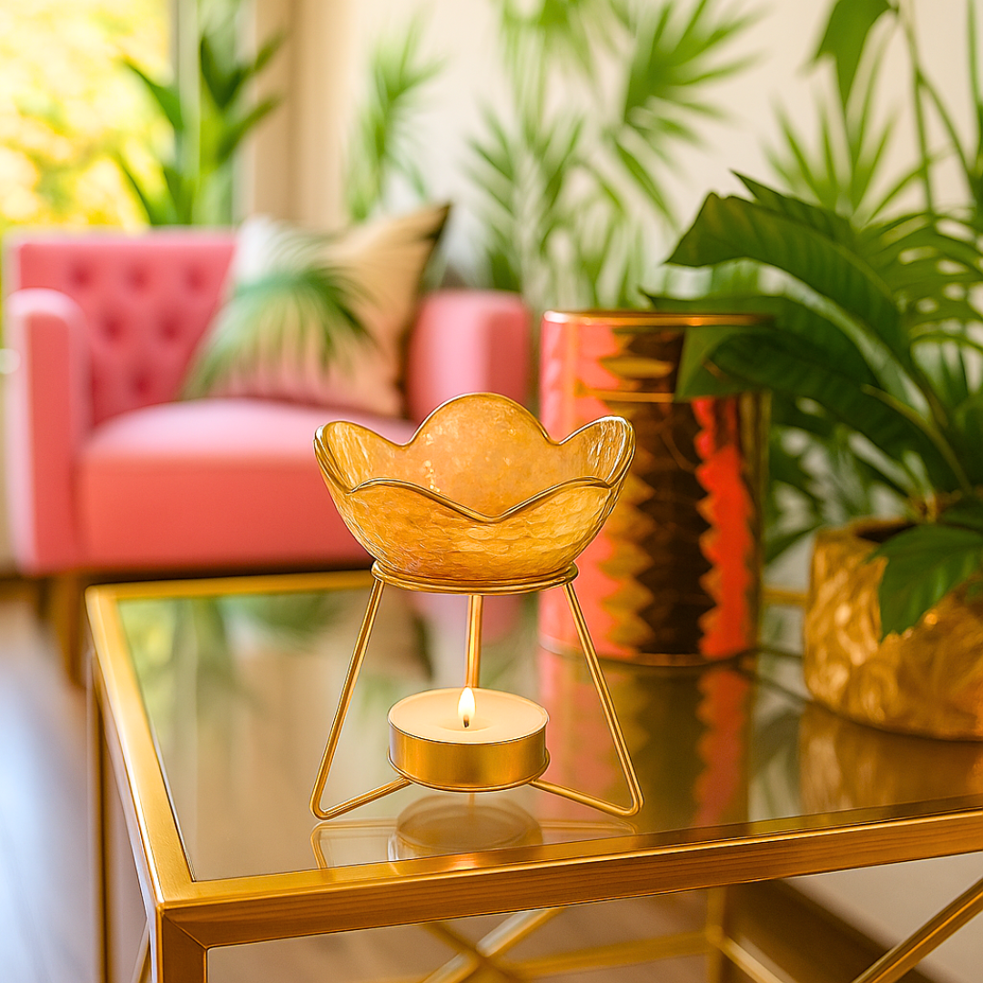 Gold Petal Wax Melt Warmer