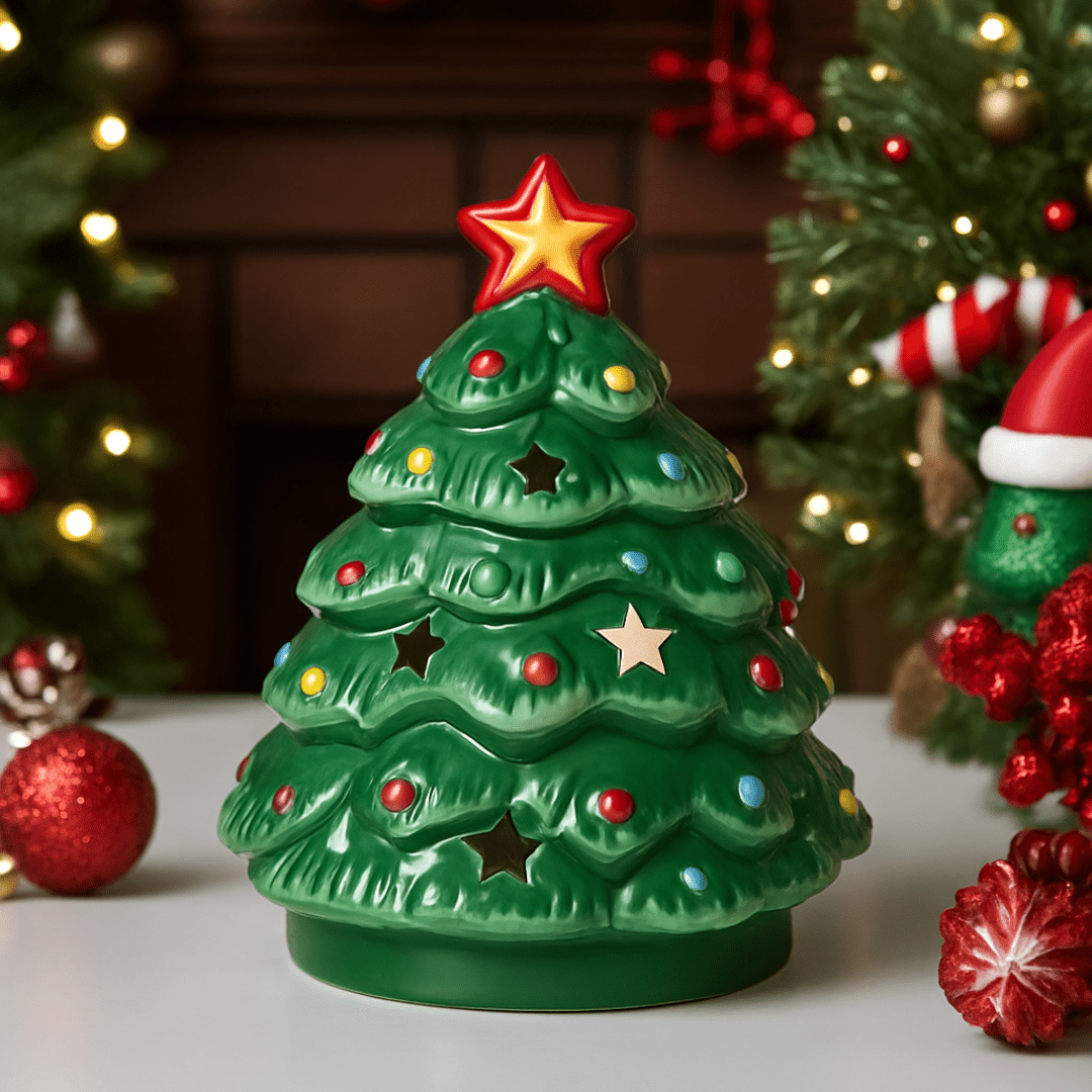 Green Christmas Tree Wax Burner - Scentsational Home