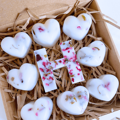 Personalised Heart - Shaped Wax Melts Infused with Rose Petals - Scentsational Home