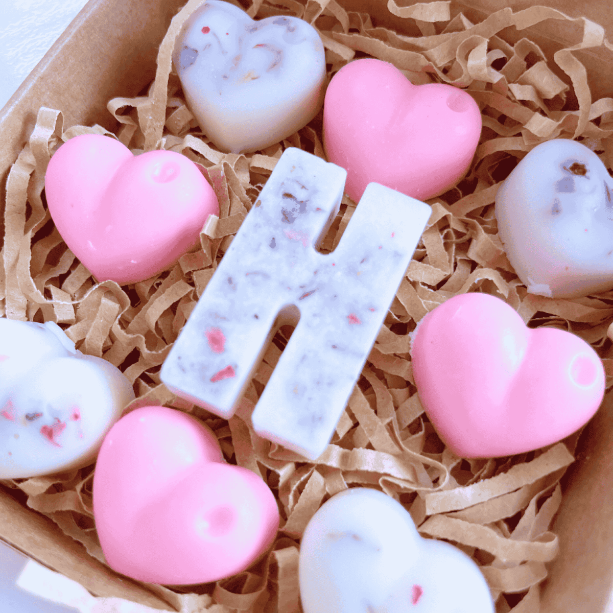 Personalised Love Heart Wax Melts - Pink - Scentsational Home