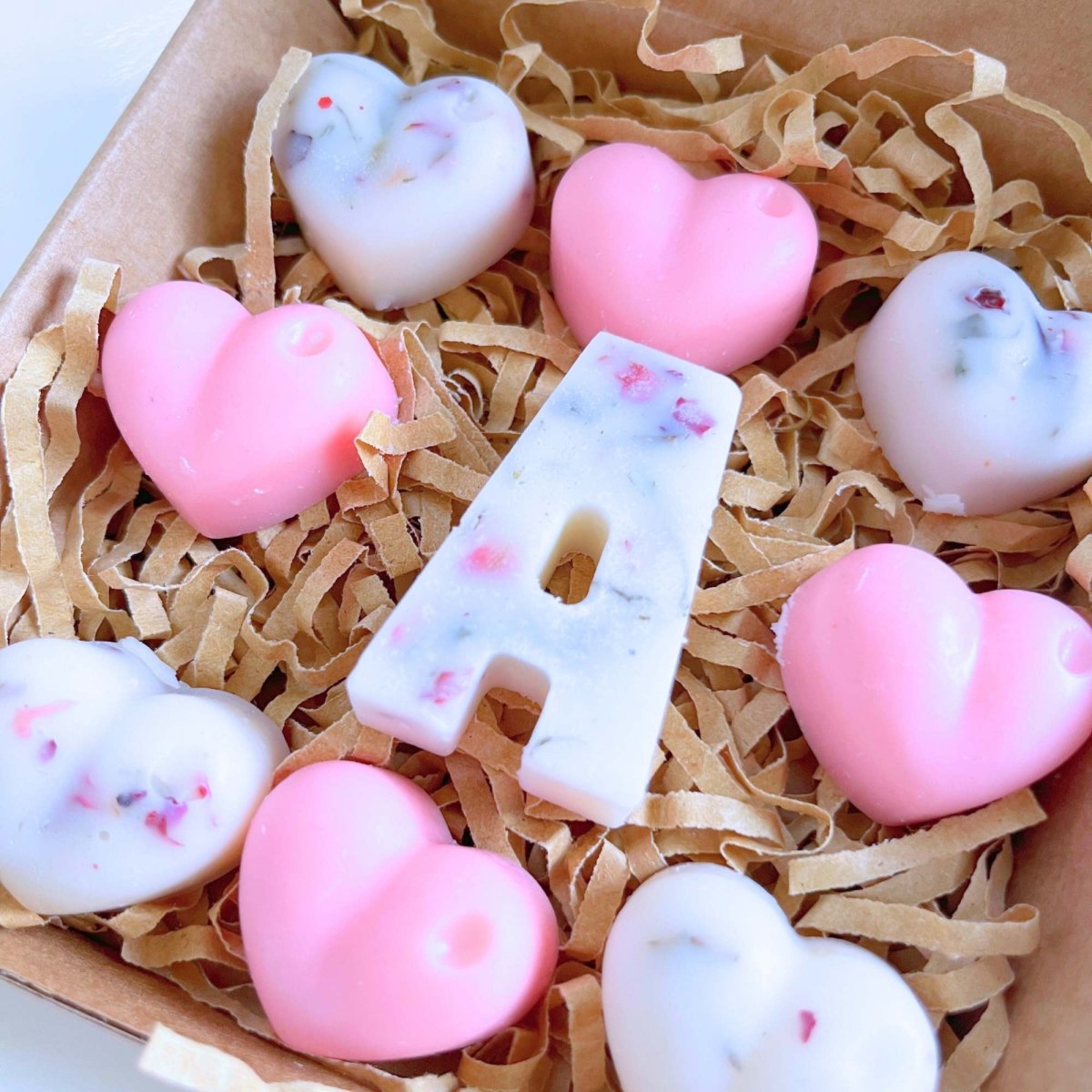 Personalised Love Heart Wax Melts - Pink - Scentsational Home