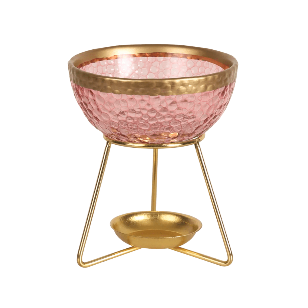 Pink Bowl Glass Wax Melt Burner - Scentsational Home