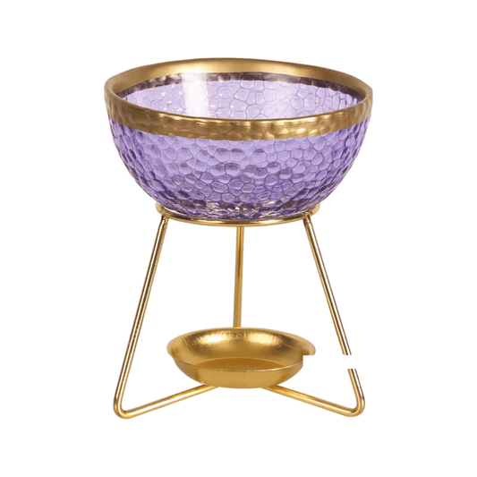 Purple Bowl Glass Wax Melt Burner - Scentsational Home